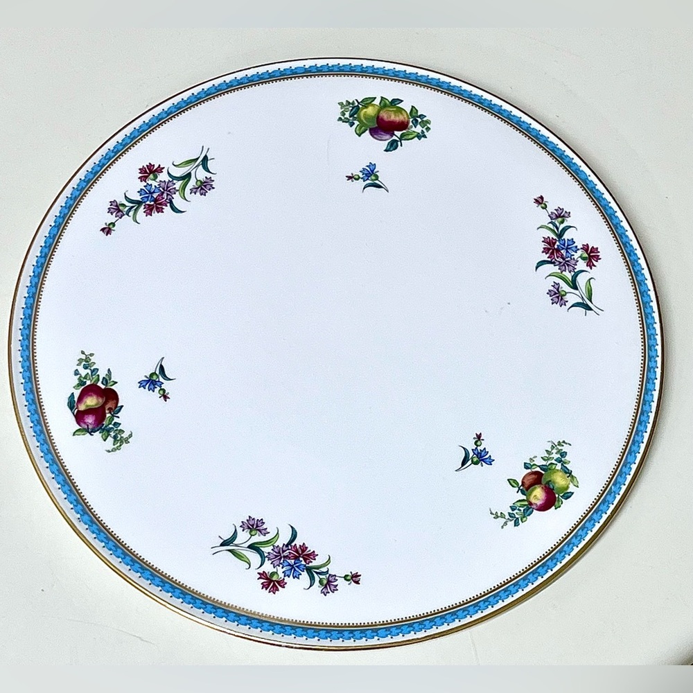 Vintage Retired SPODE TRAPNELL Splash 11.25” Cake Plate Platter